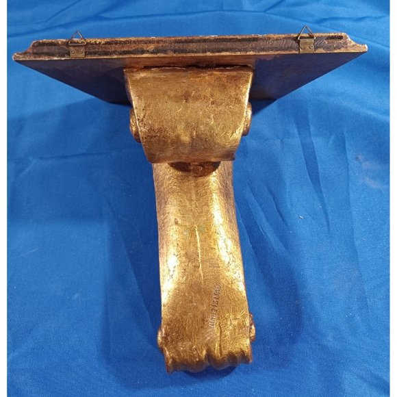 Vtg 10" Italian Gold Gilt Hand Carved Wood Wall Sconce Hollywood Regency… - Picture 7 of 7